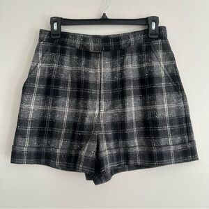 Gap Vintage Wool Blend Plaid Shorts High Rise